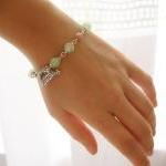 Bracelet of pastel green an..