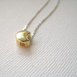  Sterling silver necklace with golden crescent - Love Song to the Moon